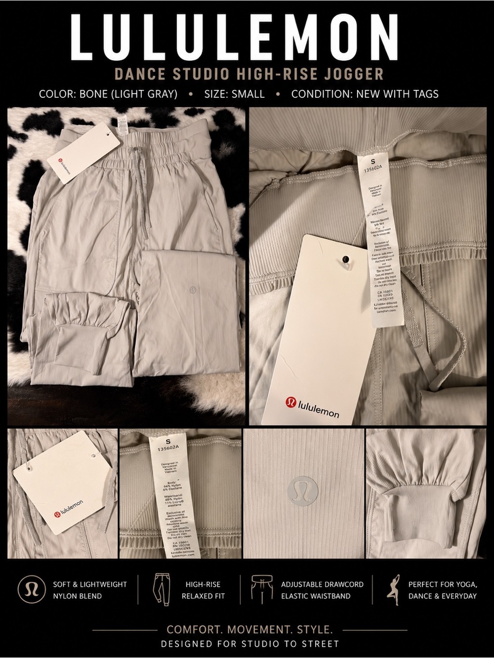 lululemon athletica Dance Studio High-Rise Jogger - Bone (Light Gray)